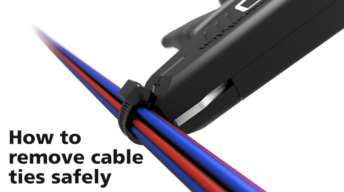 Kabelbinder sicher entfernen mit dem EVO cut Schneidwerkzeug