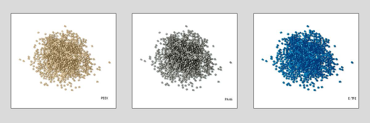 High temperature materials PEEK, PA46, E/TFE