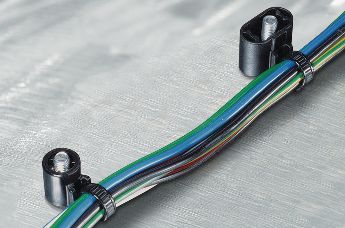 Kabelbinder mit Schweißbolzenhalter oder Kantenclip