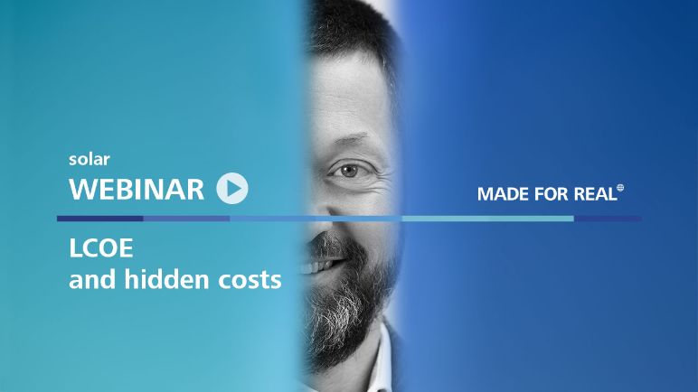 Webinar: Qualität, LCOE von Solaranlagen und versteckte Kosten je kWh