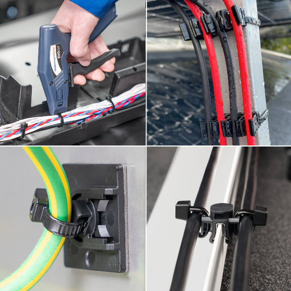 Schneidewerkzeug EVO cut, QwicGrip, Swivel Mount, Dreifach-Kantenclip