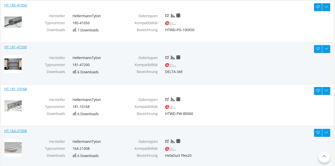 Produktauswahl EPLAN Dataportal