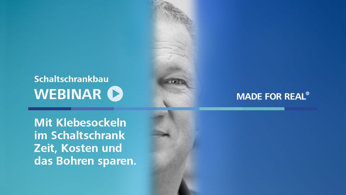 Webinar Klebesockel im Schaltschrank