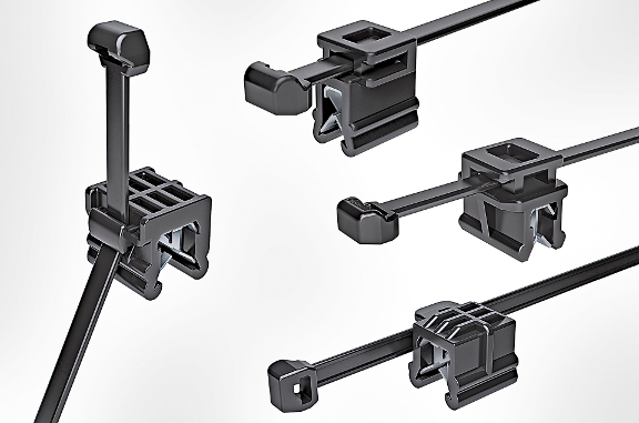 Kantenclips für vier verschiedene Edge-Clip Orientierungen