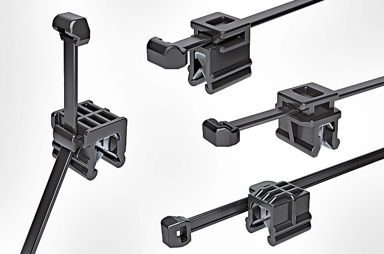 Kantenclips für vier verschiedene Edge-Clip Orientierungen